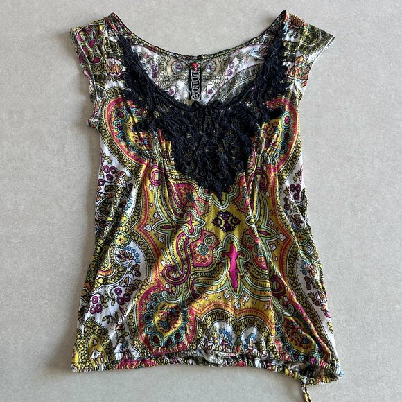 Free People Persian Lace Short Sleeve Top ASO Alex Russo - Picture 7 of 13